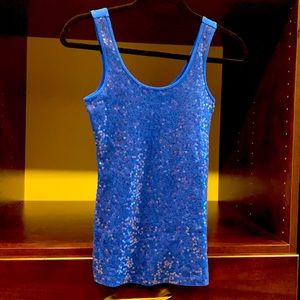 Sequined tank top